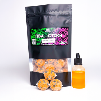 Готові ПВА - Стіки Цитрус + Спеції - 10 шт + Ліквід 50мл pva-stiky-10-citrus-speciya фото
