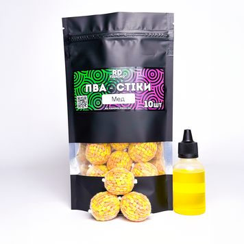 Готові ПВА - Стіки Мед - 10 шт + Ліквід 50мл pva-stiky-10-honey фото